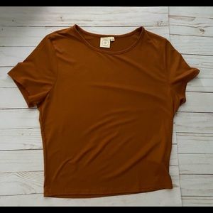 Burnt Orange Cropped Shirt